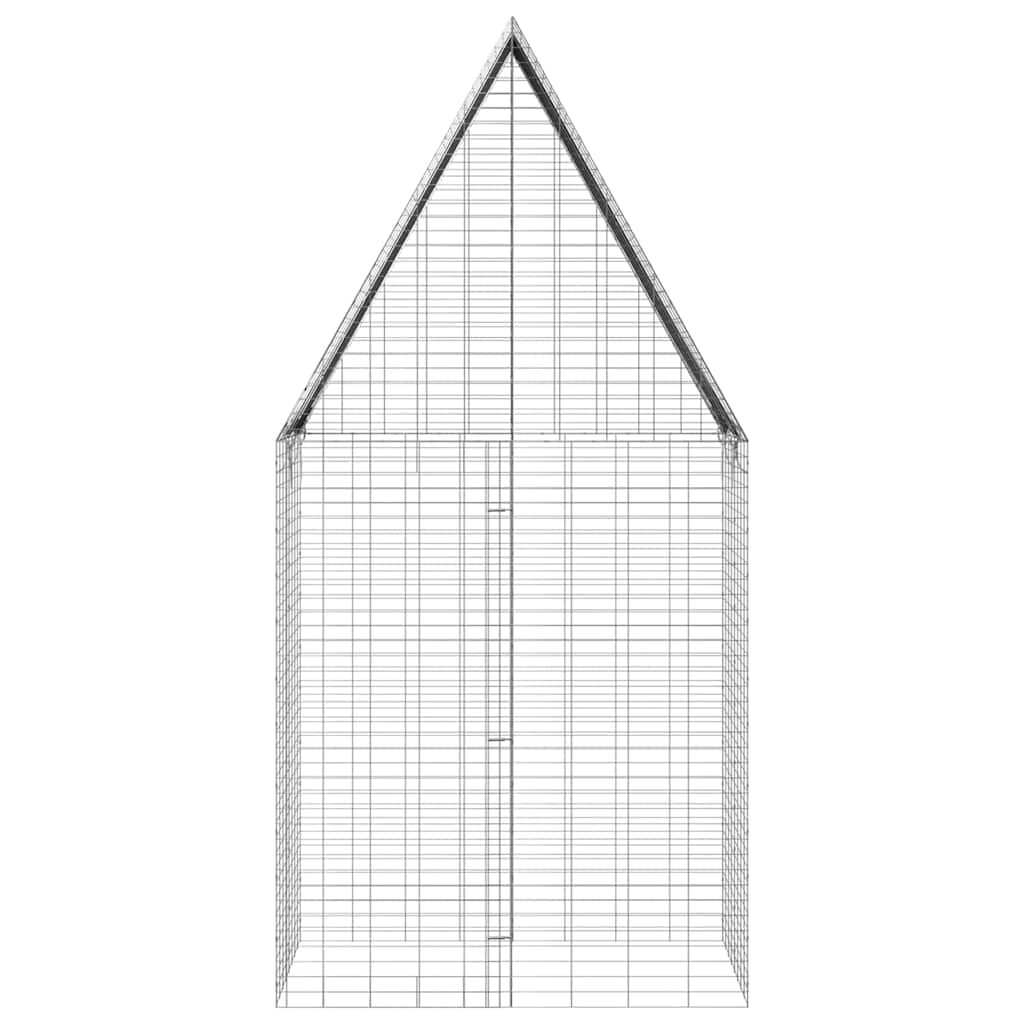 Kaninbur sølv 100 x 100 x 210 cm Galvanisert Stål