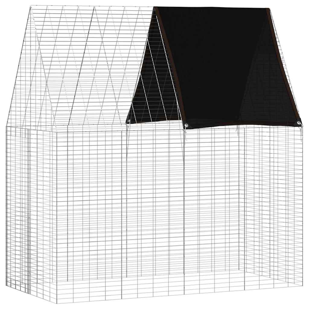 Kaninbur sølv 200 x 100 x 210 cm Galvanisert Stål