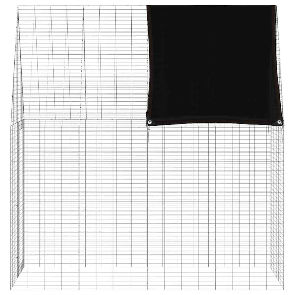 Kaninbur sølv 200 x 100 x 210 cm Galvanisert Stål