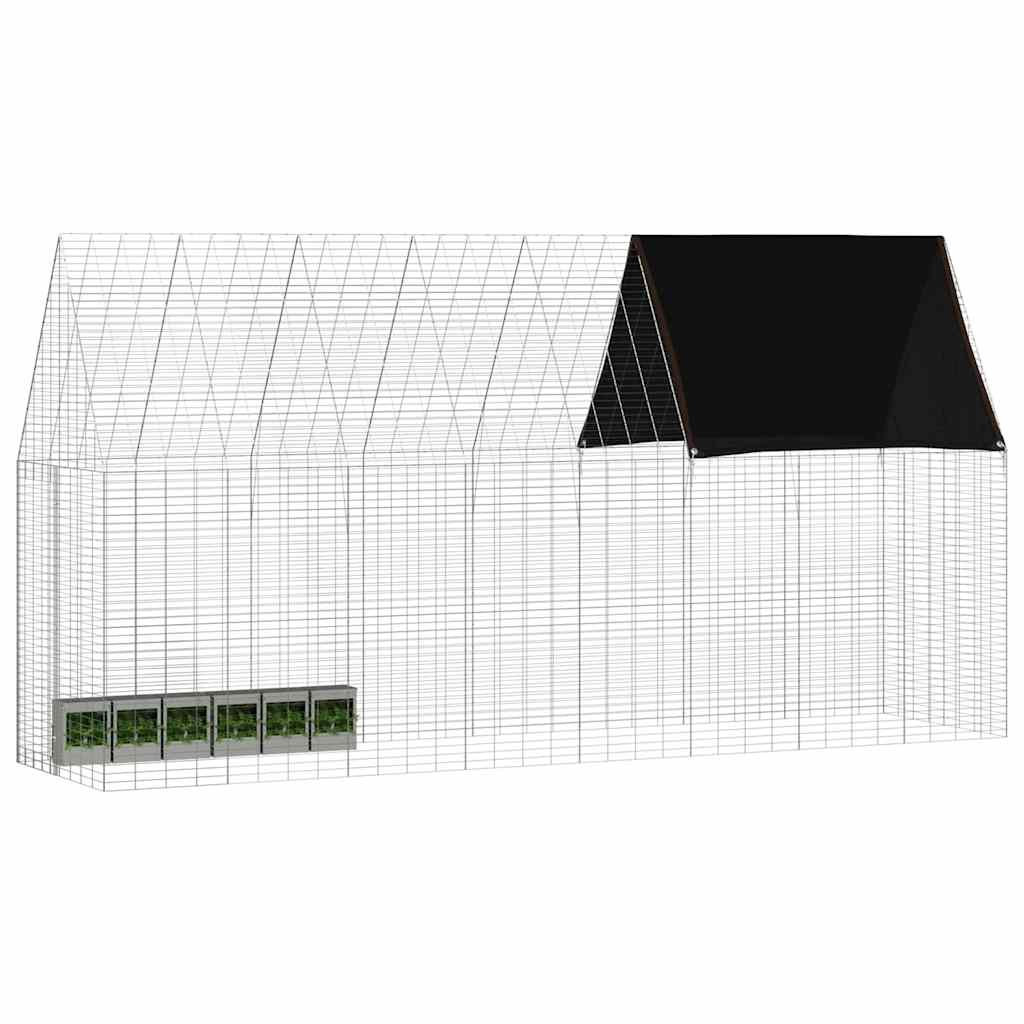 Kaninbur Sølv 400 x 100 x 210 cm Galvanisert stål