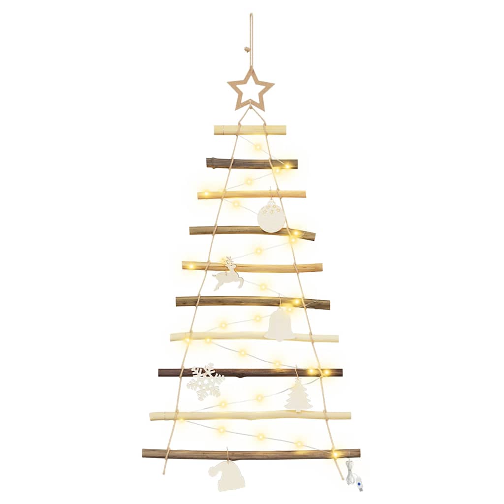 Juletre med 30 LED Naturlig 90 cm heltre ask
