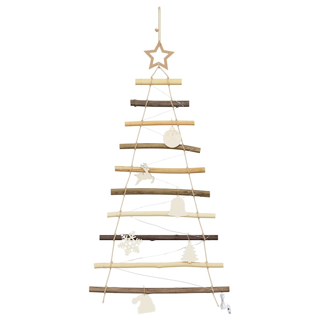 Juletre med 30 LED Naturlig 90 cm heltre ask