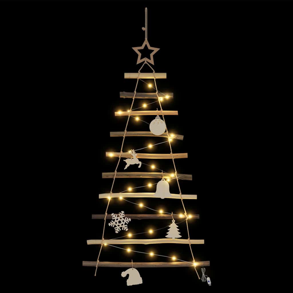 Juletre med 30 LED Naturlig 90 cm heltre ask