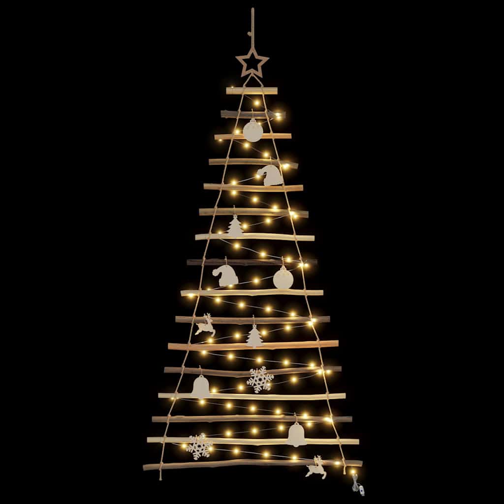 Juletre med 50 LED Naturlig 120 cm heltre ask