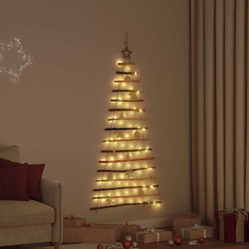 Juletre med 80 LED Naturlig 150 cm heltre ask