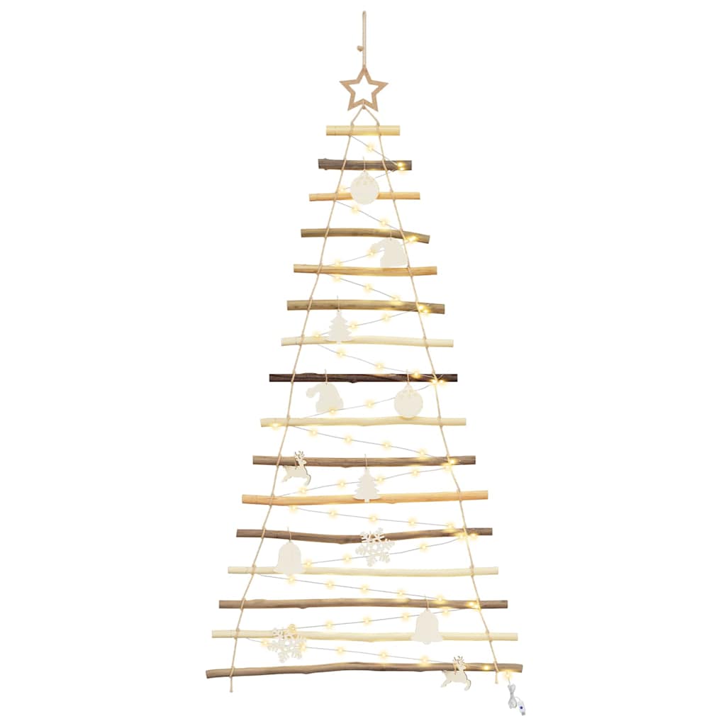 Juletre med 80 LED Naturlig 150 cm heltre ask