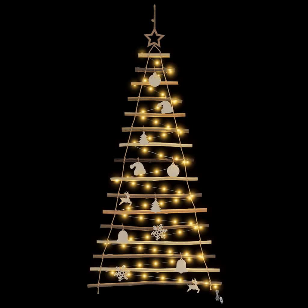 Juletre med 80 LED Naturlig 150 cm heltre ask