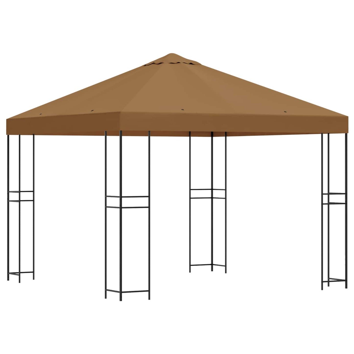 Paviljong 3 x 3 m Beige Polyester og stål 190 gsm