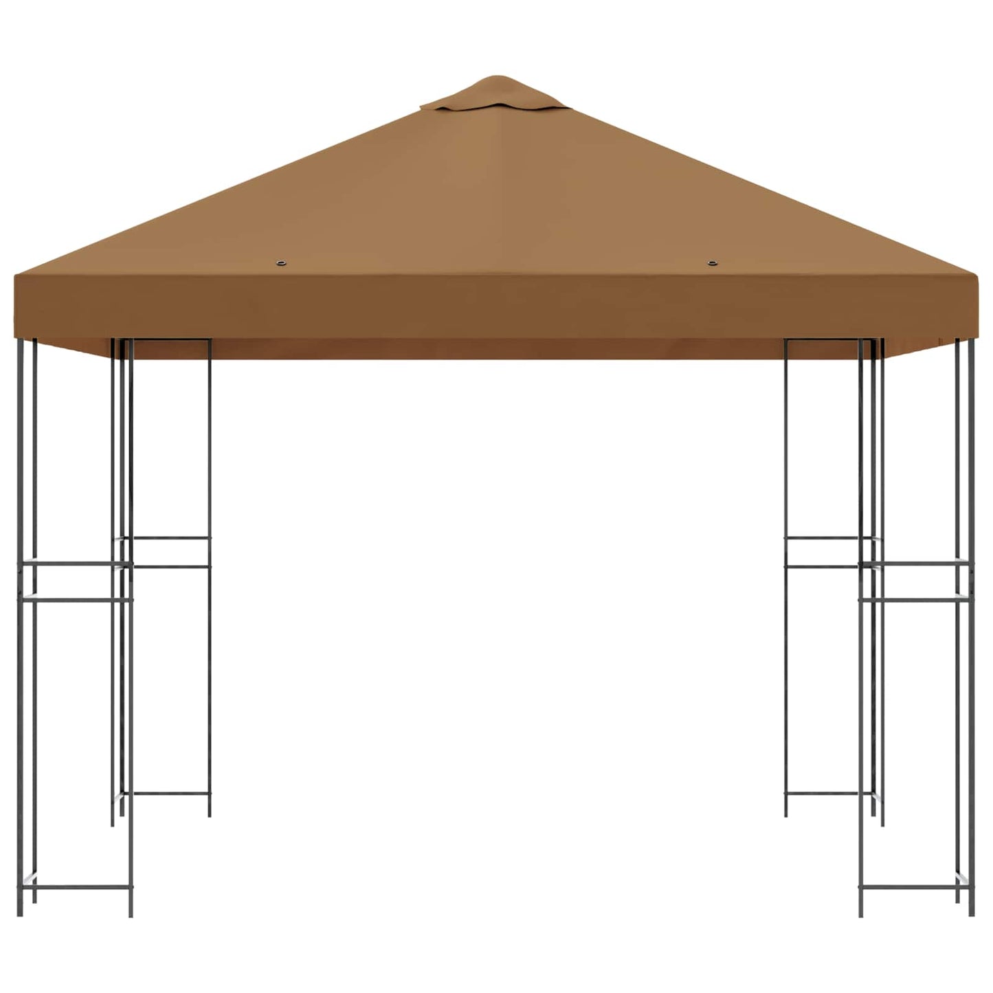 Paviljong 3 x 3 m Beige Polyester og stål 190 gsm