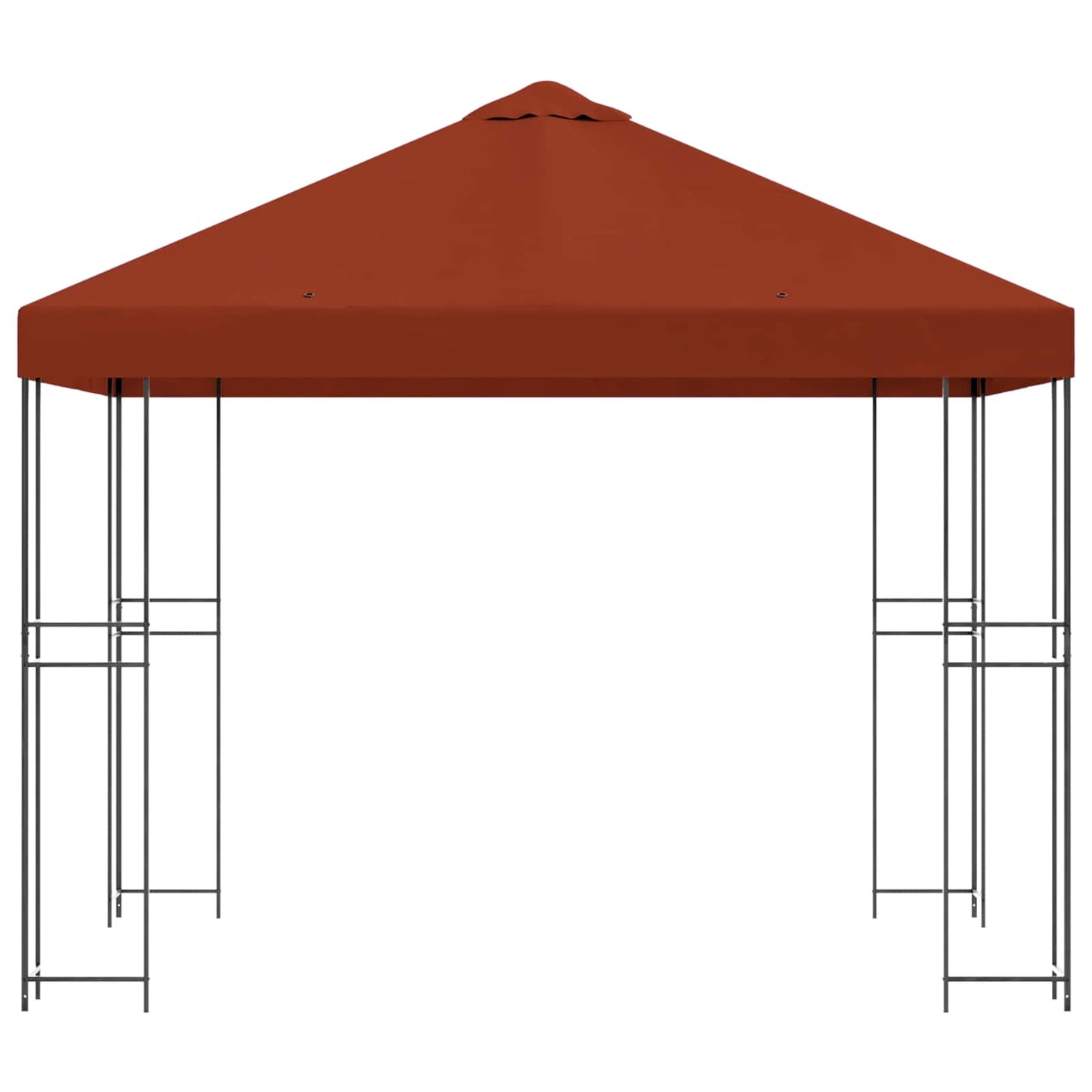 Paviljong 3 x 3 m Terrakotta Polyester og stål 190 gsm