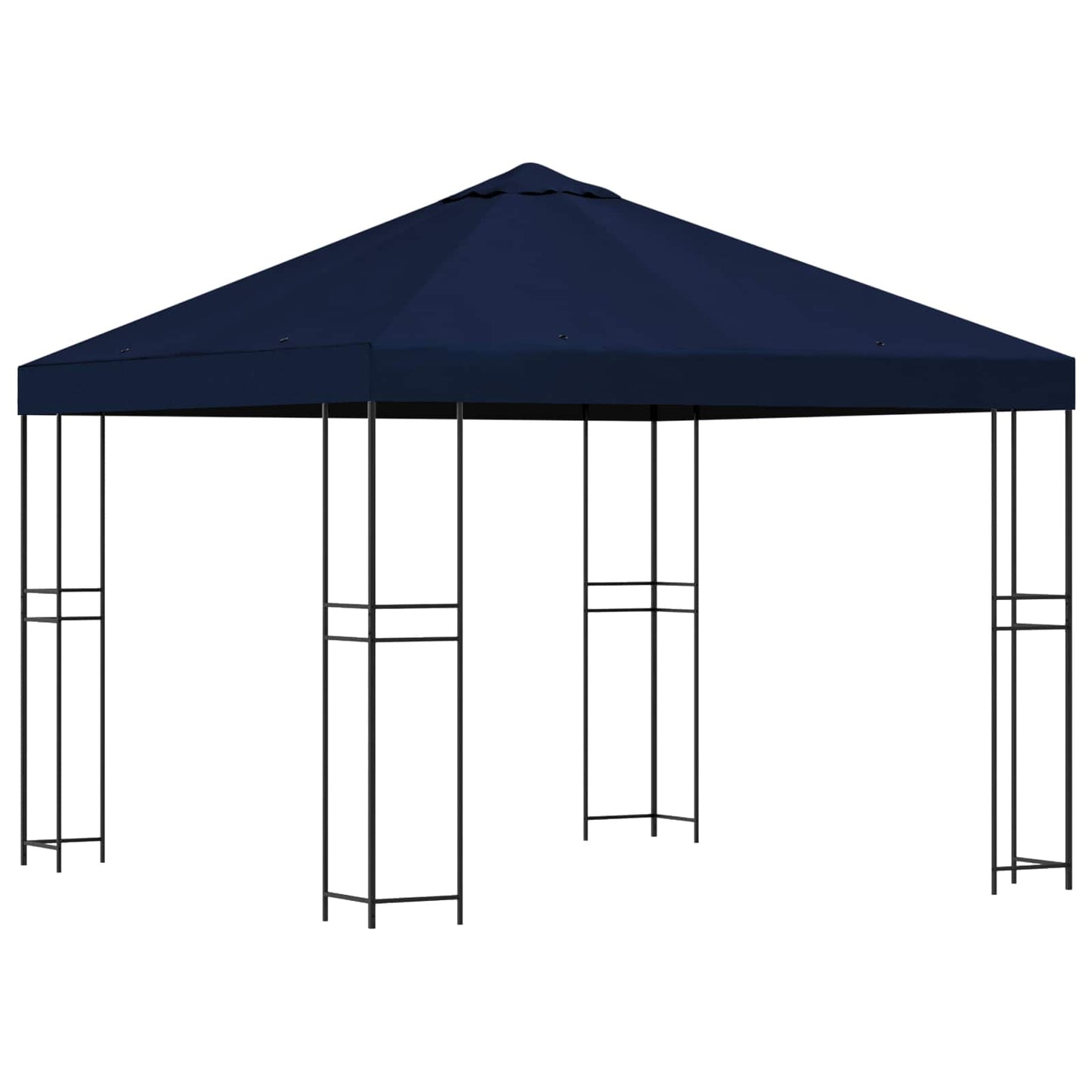 Paviljong 3 x 3 m Blå Polyester og stål 190 gsm