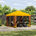 Paviljong 3 x 3 m Gul Polyester og stål 190 gsm