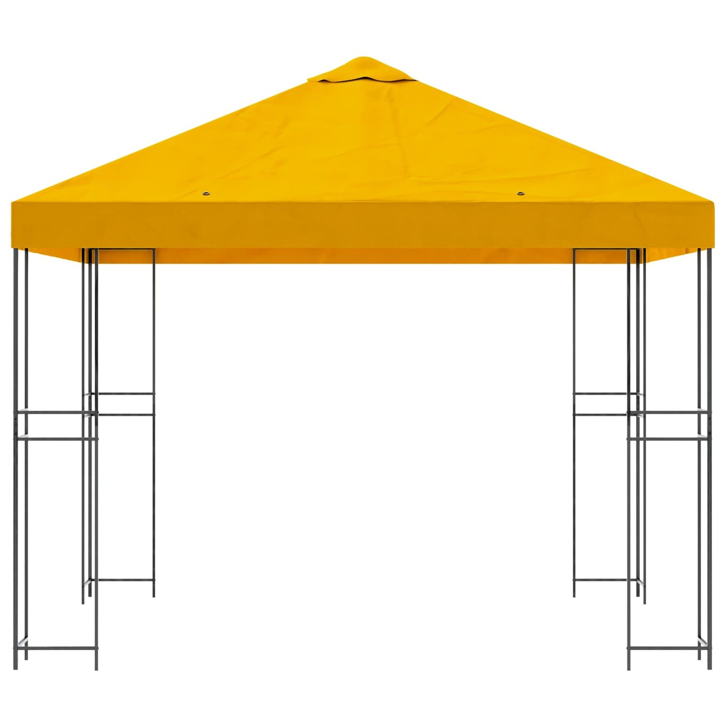 Paviljong 3 x 3 m Gul Polyester og stål 190 gsm