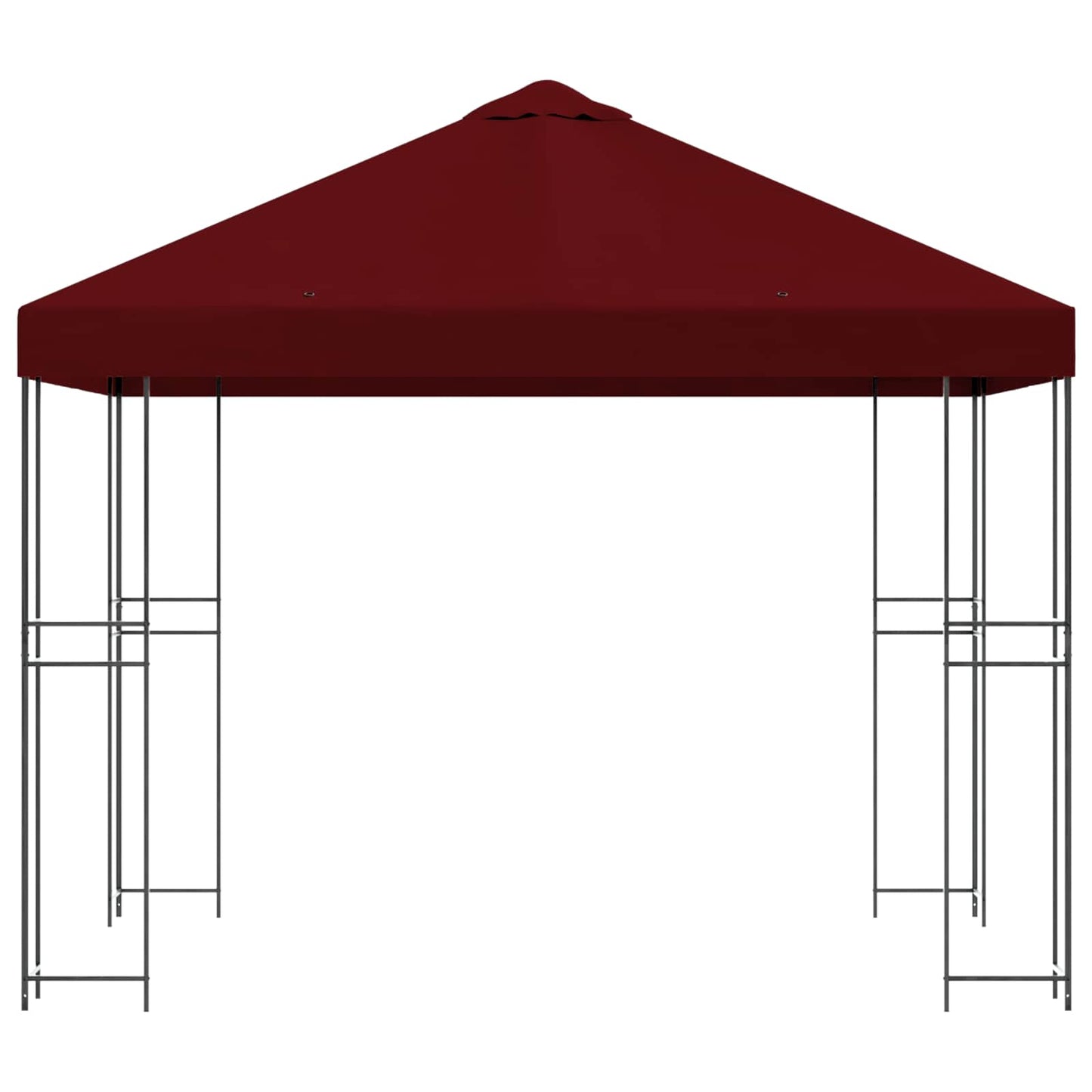 Paviljong 3 x 3 m Burgunder Polyester og stål 190 gsm