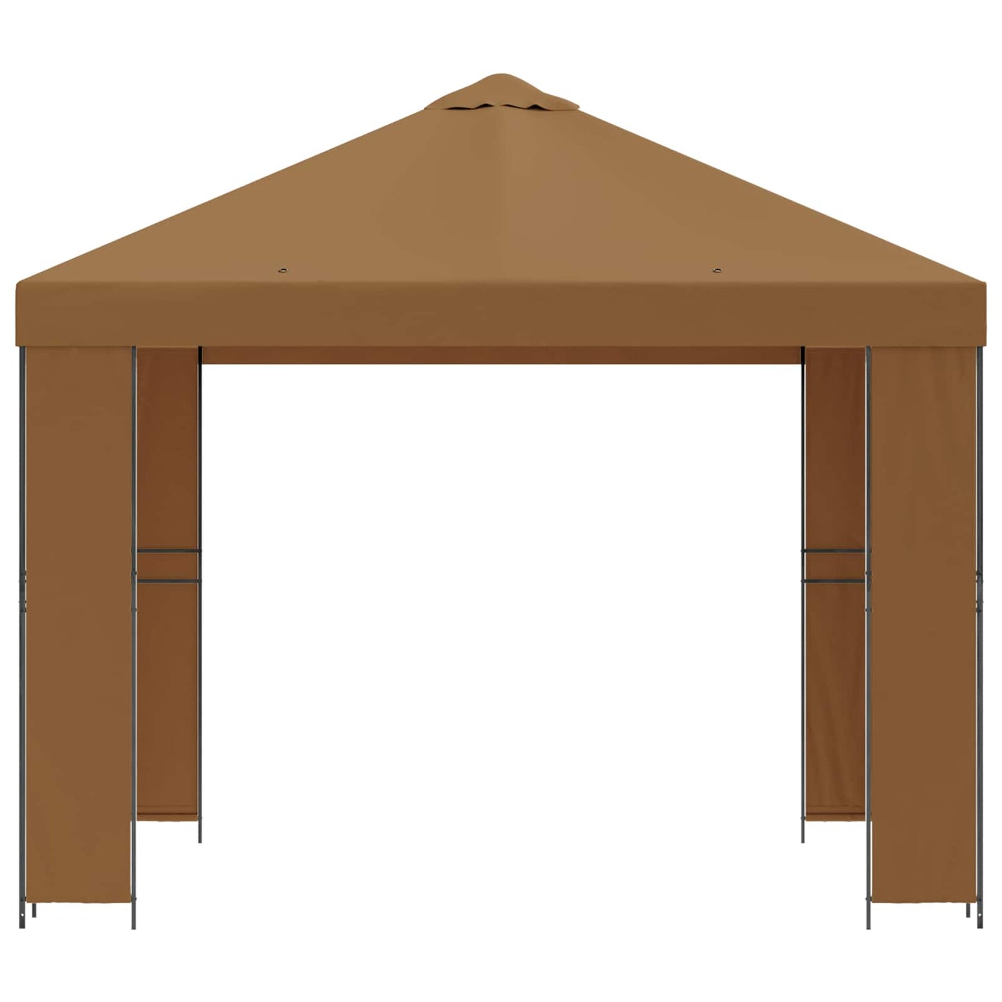 Paviljong 3 x 3 m Beige Polyester og stål 190 gsm