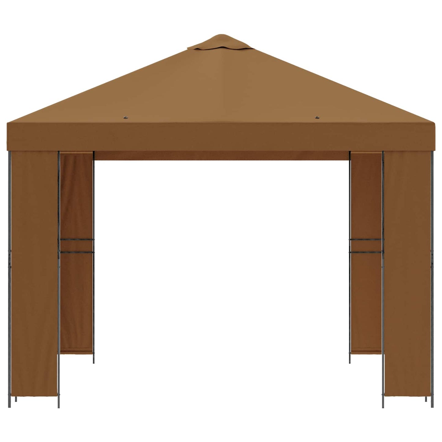 Paviljong 3 x 3 m Beige Polyester og stål 190 gsm