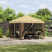 Paviljong 3 x 3 m Krem Polyester og stål 190 gsm
