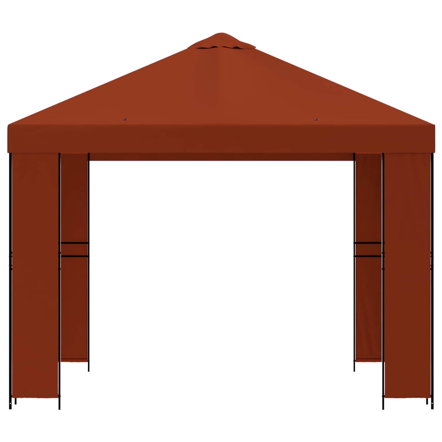Paviljong 3 x 3 m Terrakotta Polyester og stål 190 gsm