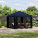 Paviljong 3 x 3 m Blå Polyester og stål 190 gsm