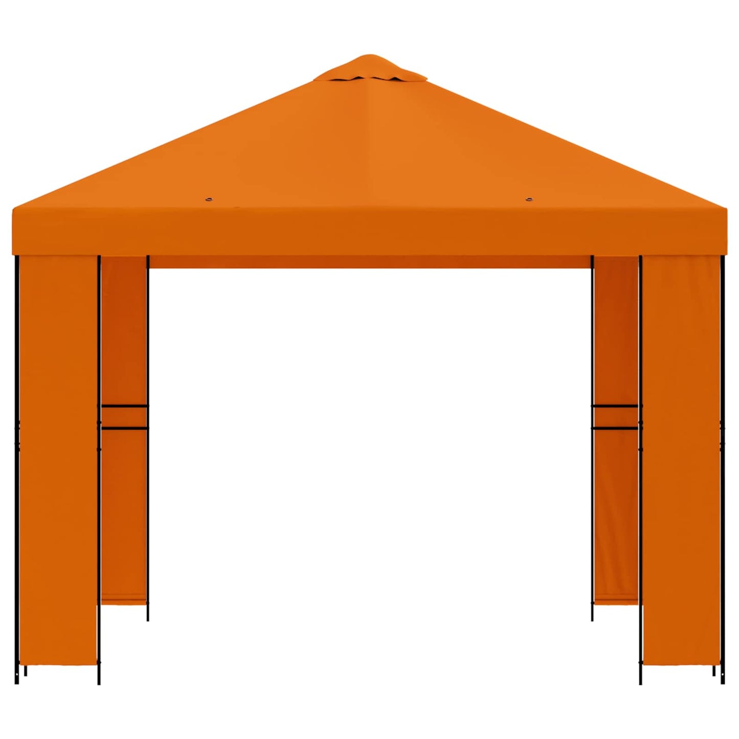 Paviljong 3 x 3 m Oransje Polyester og stål 190 gsm