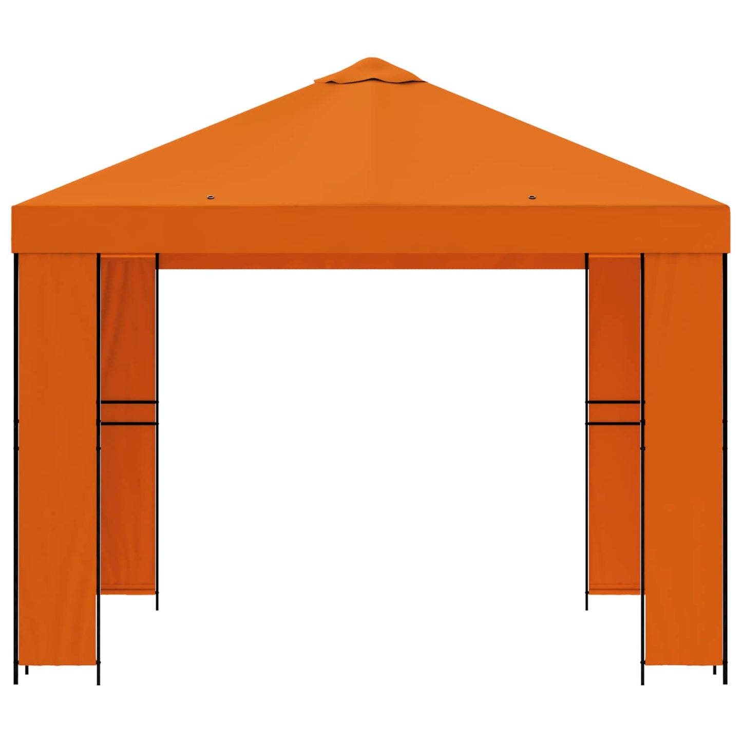 Paviljong 3 x 3 m Oransje Polyester og stål 190 gsm