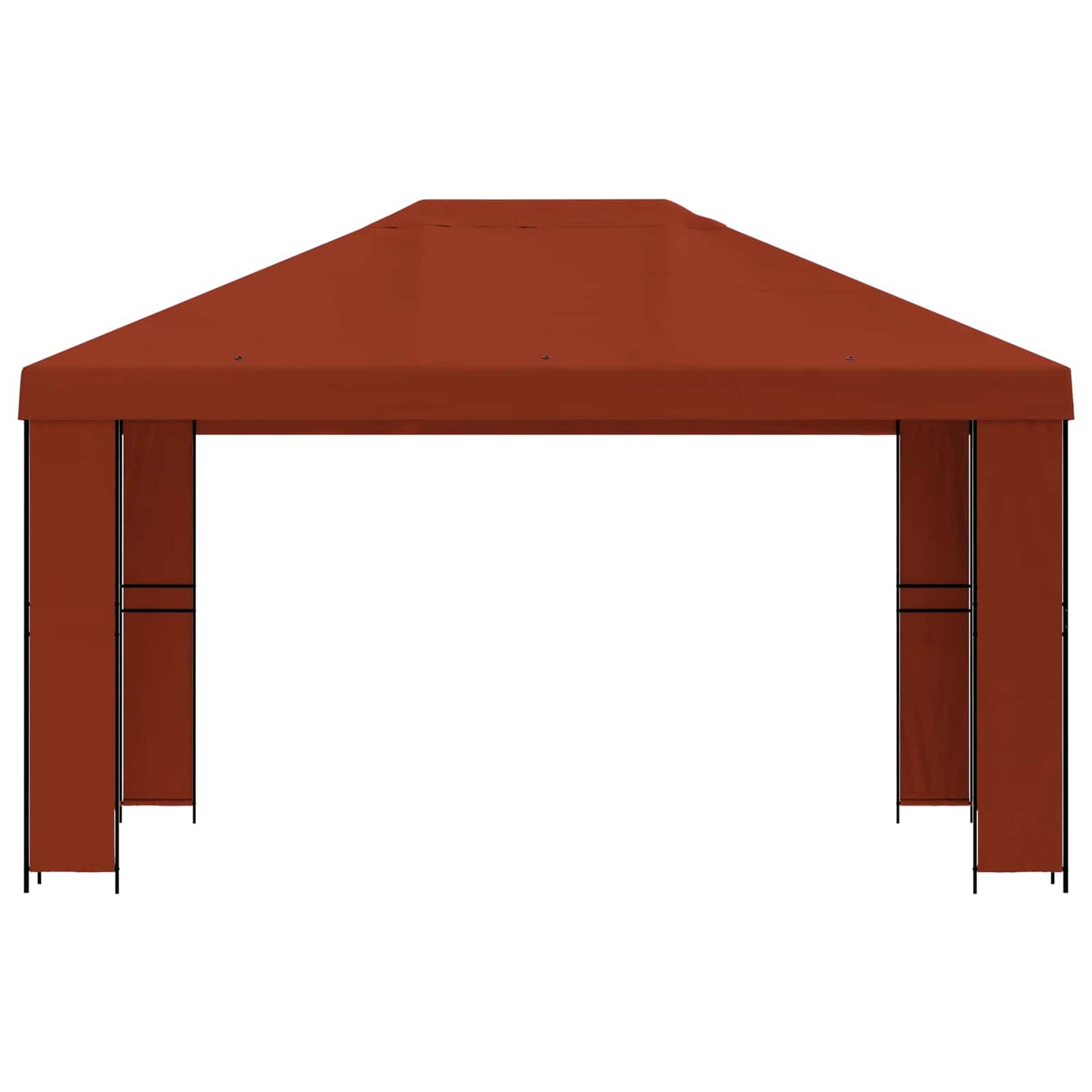 Paviljong 4 × 3 m Terrakotta Polyester og stål 190 gsm