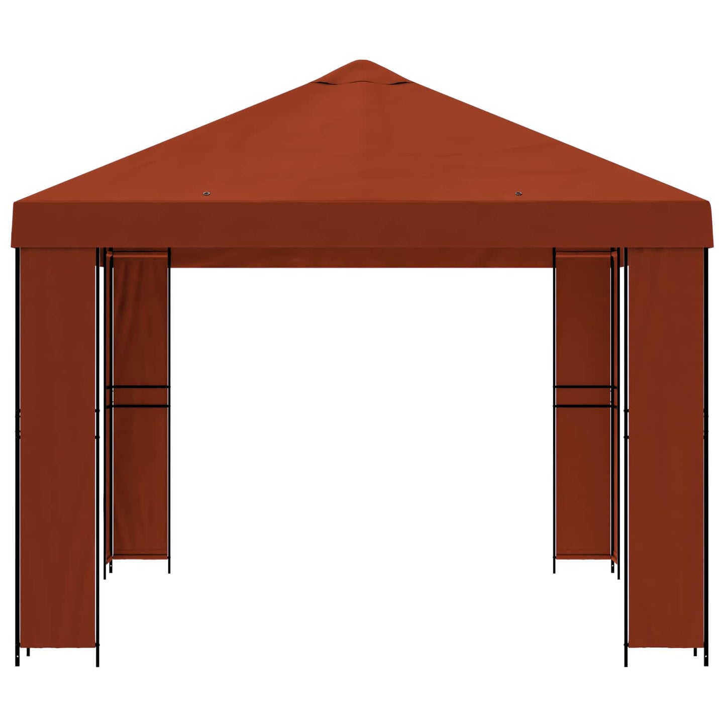 Paviljong 4 × 3 m Terrakotta Polyester og stål 190 gsm