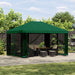 Paviljong 4 × 3 m Grønn Polyester og stål 190 gsm