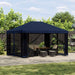 Paviljong 4 × 3 m Blå Polyester og stål 190 gsm