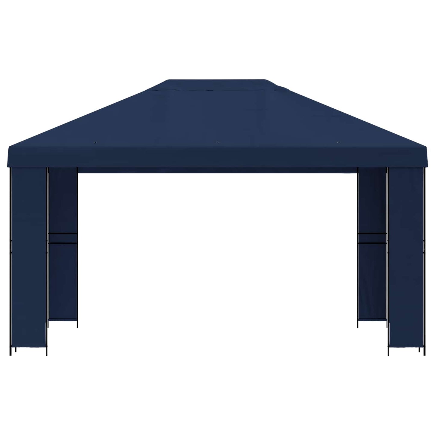 Paviljong 4 × 3 m Blå Polyester og stål 190 gsm
