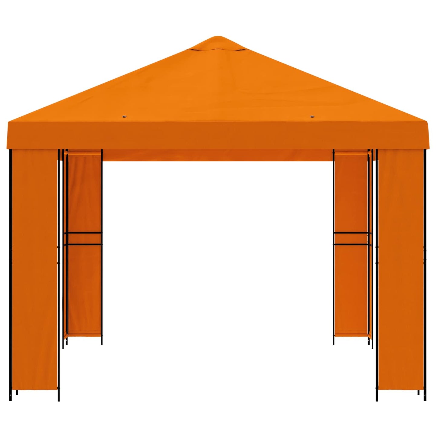 Paviljong 4 × 3 m Oransje Polyester og stål 190 gsm