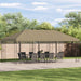Hagepaviljong kanopydeksel 6 x 3 m Beige Polyester 190