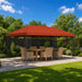 Hagepaviljong kanopydeksel 6 x 3 m Terrakotta Polyester 190
