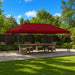 Hagepaviljong kanopydeksel 6 x 3 m Burgunder Polyester 190