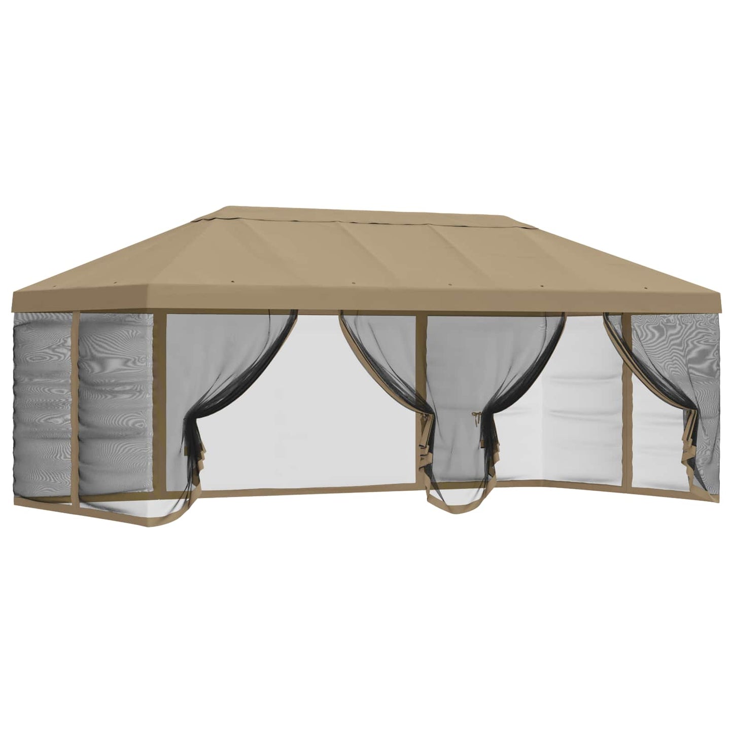 Teltduk med sidevegger 6 x 3 m Beige Polyester 190