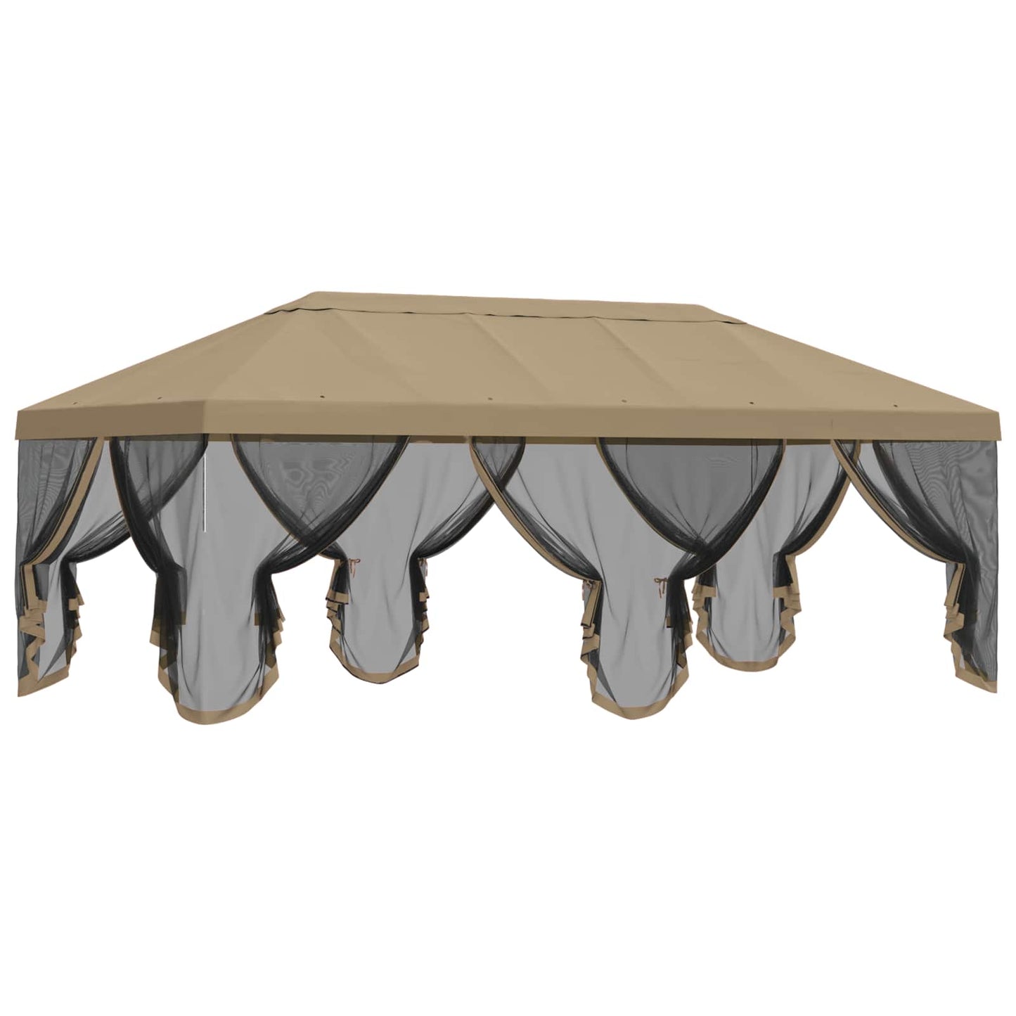 Teltduk med sidevegger 6 x 3 m Beige Polyester 190