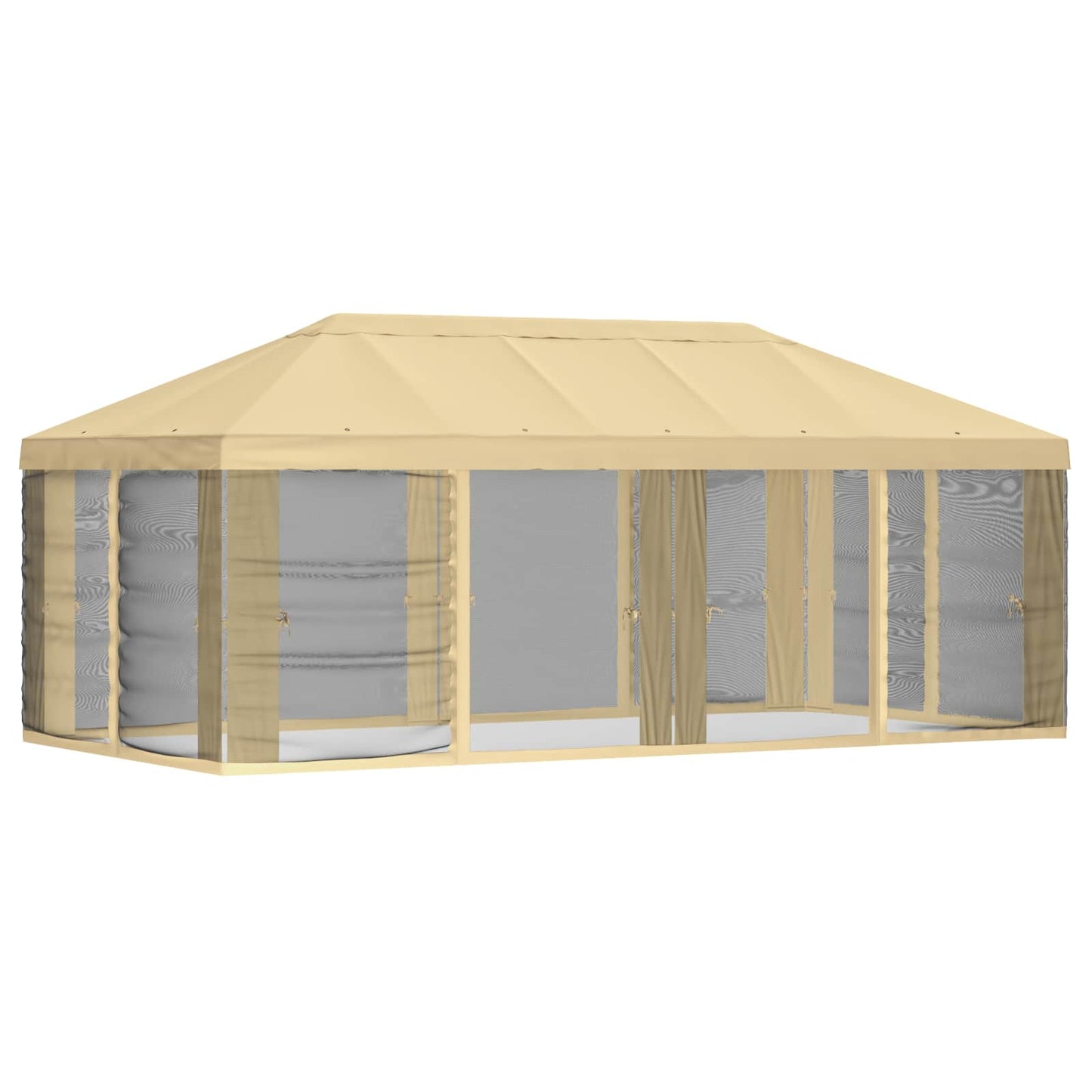 Teltduk med sidevegger 6 x 3 m Krem Polyester 190