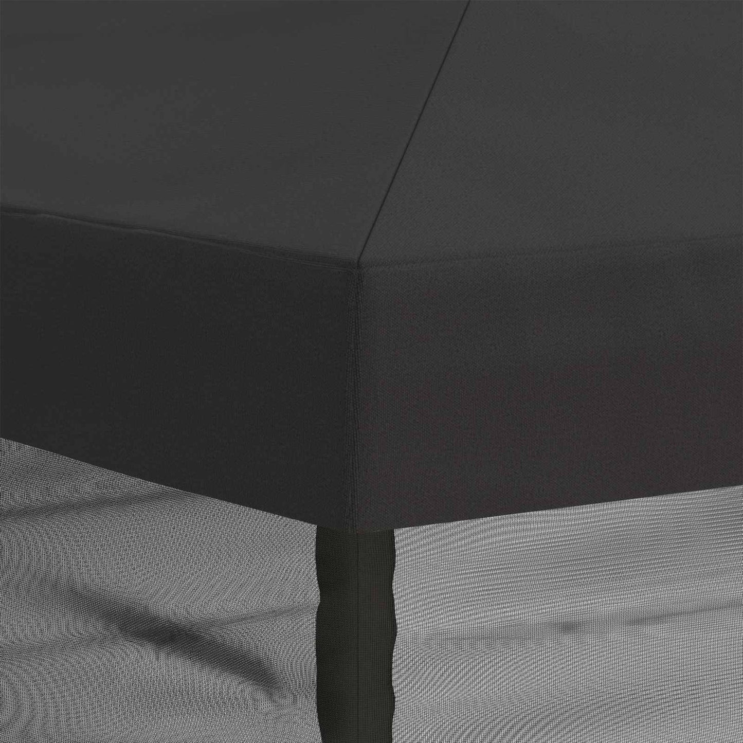 Teltduk med sidevegger 6 x 3 m Antrasitt Polyester 190