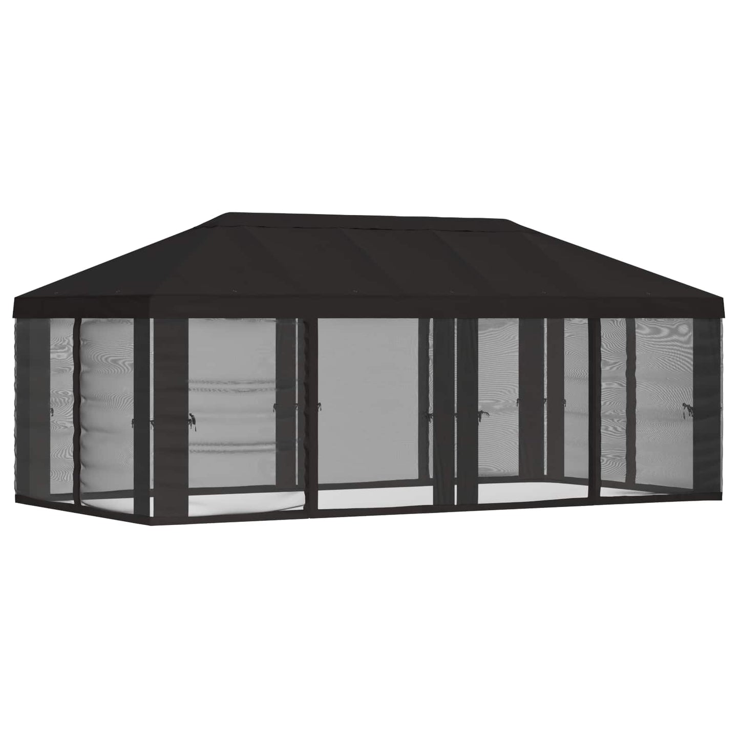 Teltduk med sidevegger 6 x 3 m Antrasitt Polyester 190