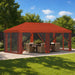 Teltduk med sidevegger 6 x 3 m Terrakotta Polyester 190