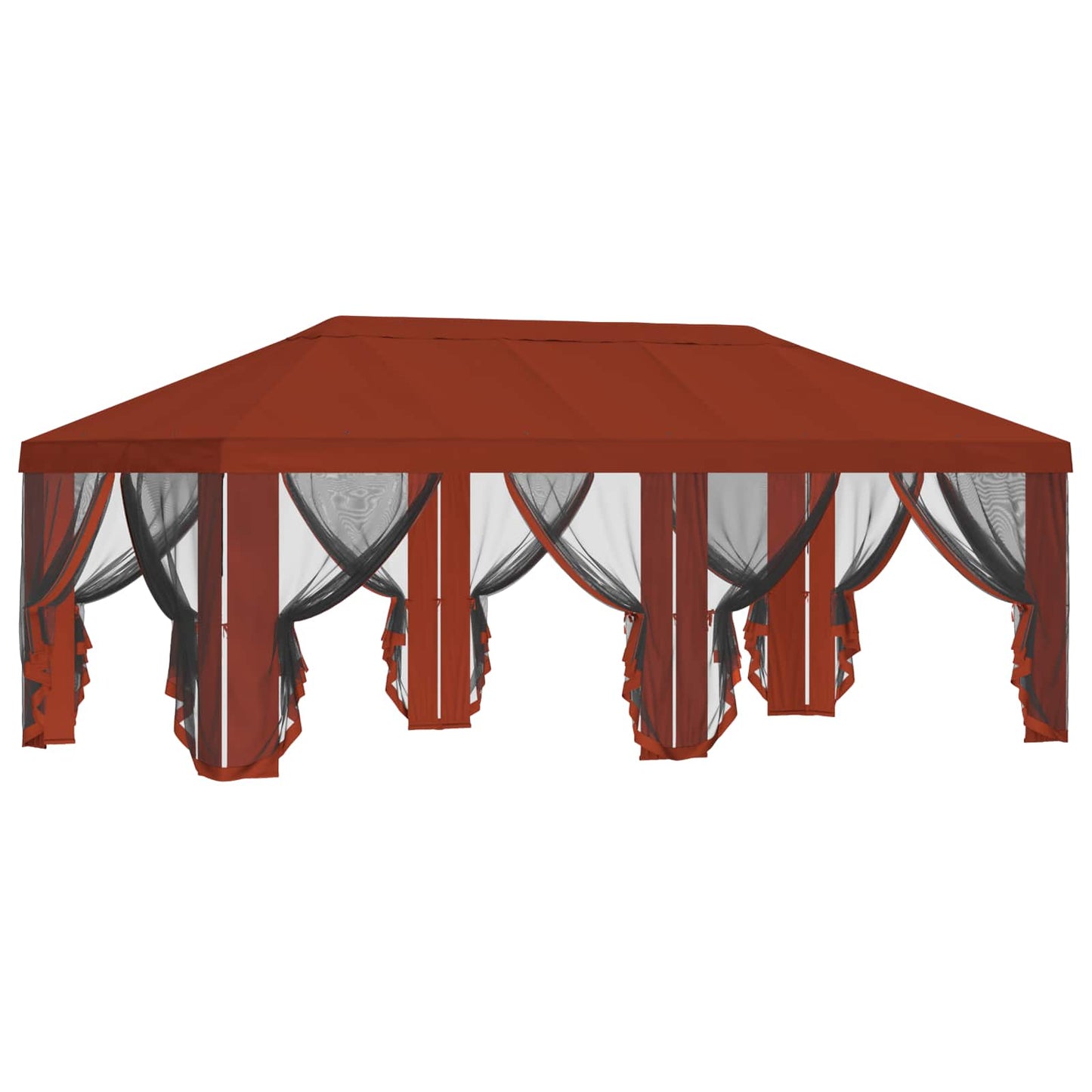 Teltduk med sidevegger 6 x 3 m Terrakotta Polyester 190