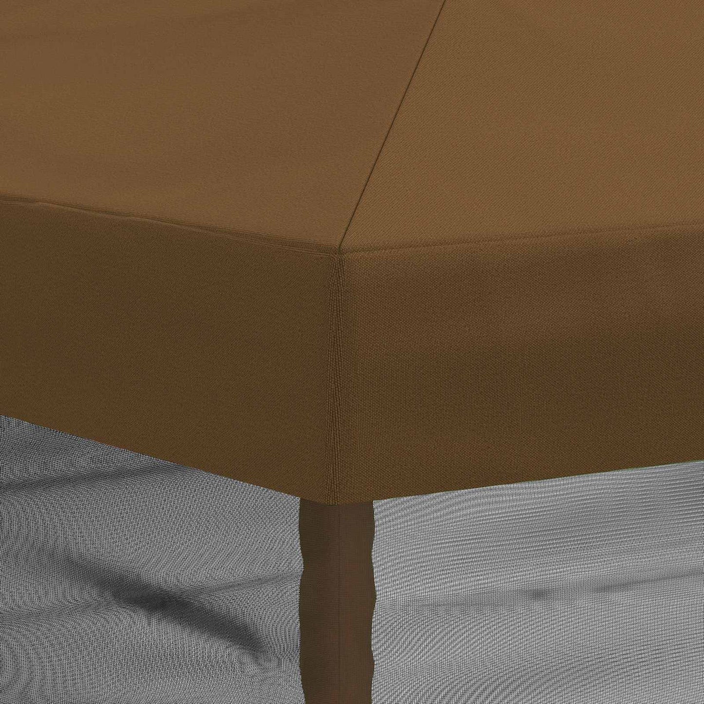 Teltduk med sidevegger 6 x 3 m Gråbrun Polyester 190