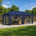 Teltduk med sidevegger 6 x 3 m Blå Polyester 190