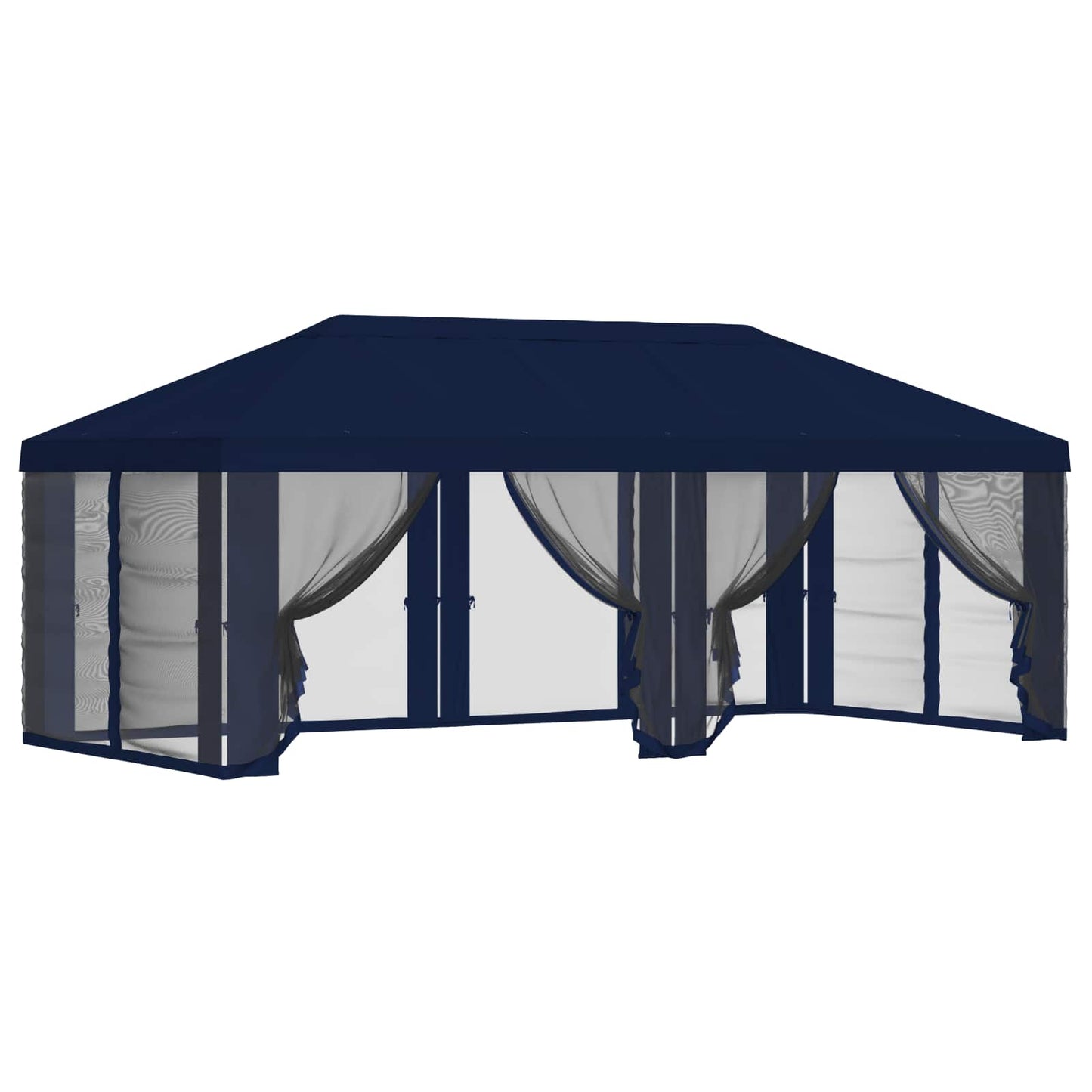 Teltduk med sidevegger 6 x 3 m Blå Polyester 190