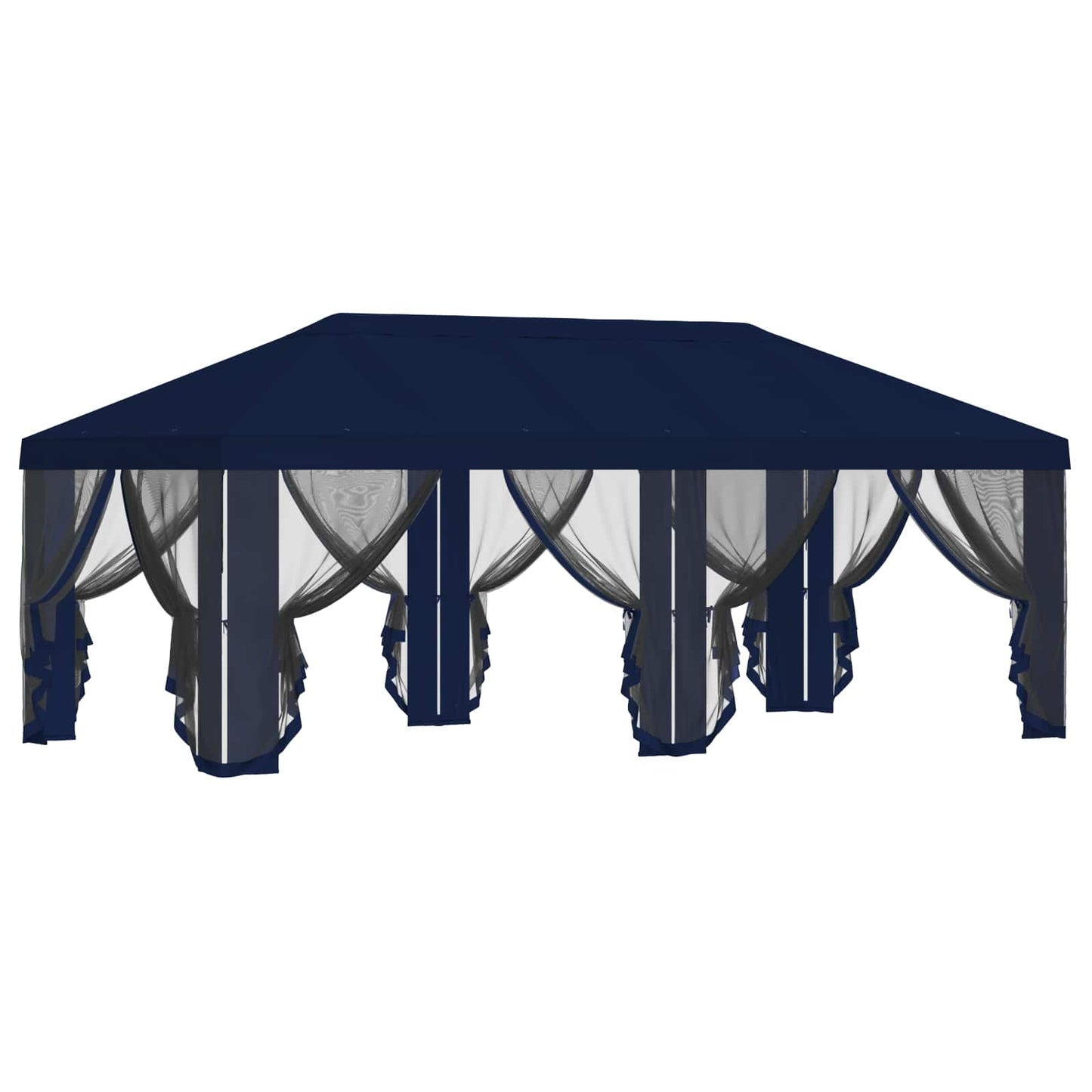 Teltduk med sidevegger 6 x 3 m Blå Polyester 190