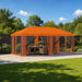 Teltduk med sidevegger 6 x 3 m Oransje Polyester 190