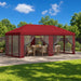 Teltduk med sidevegger 6 x 3 m Burgunder Polyester 190