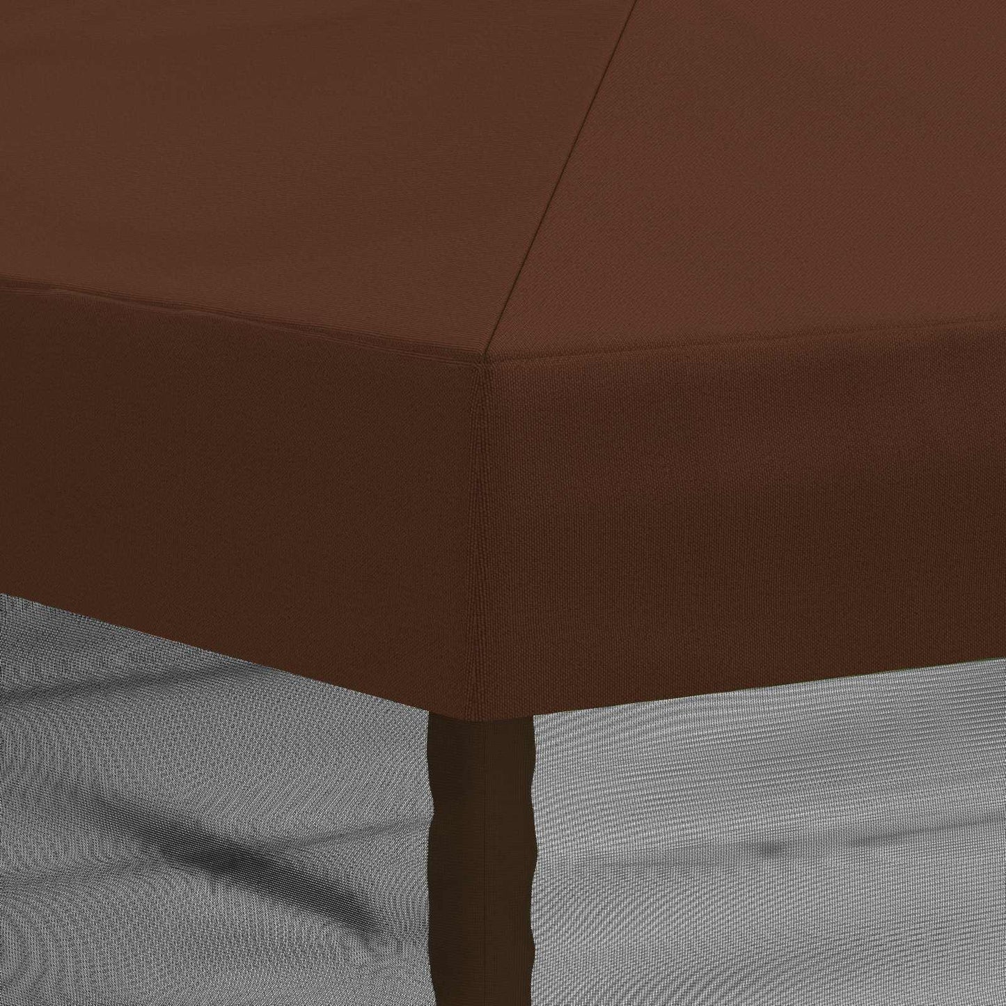 Teltduk med sidevegger 6 x 3 m Brun Polyester 190