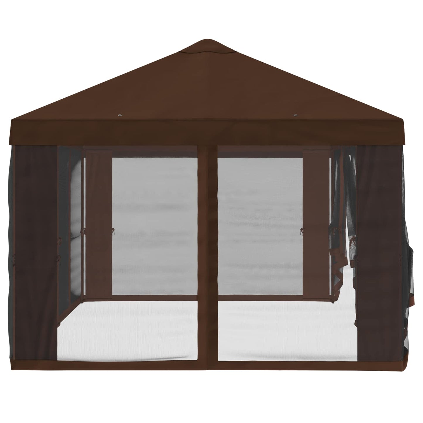 Teltduk med sidevegger 6 x 3 m Brun Polyester 190