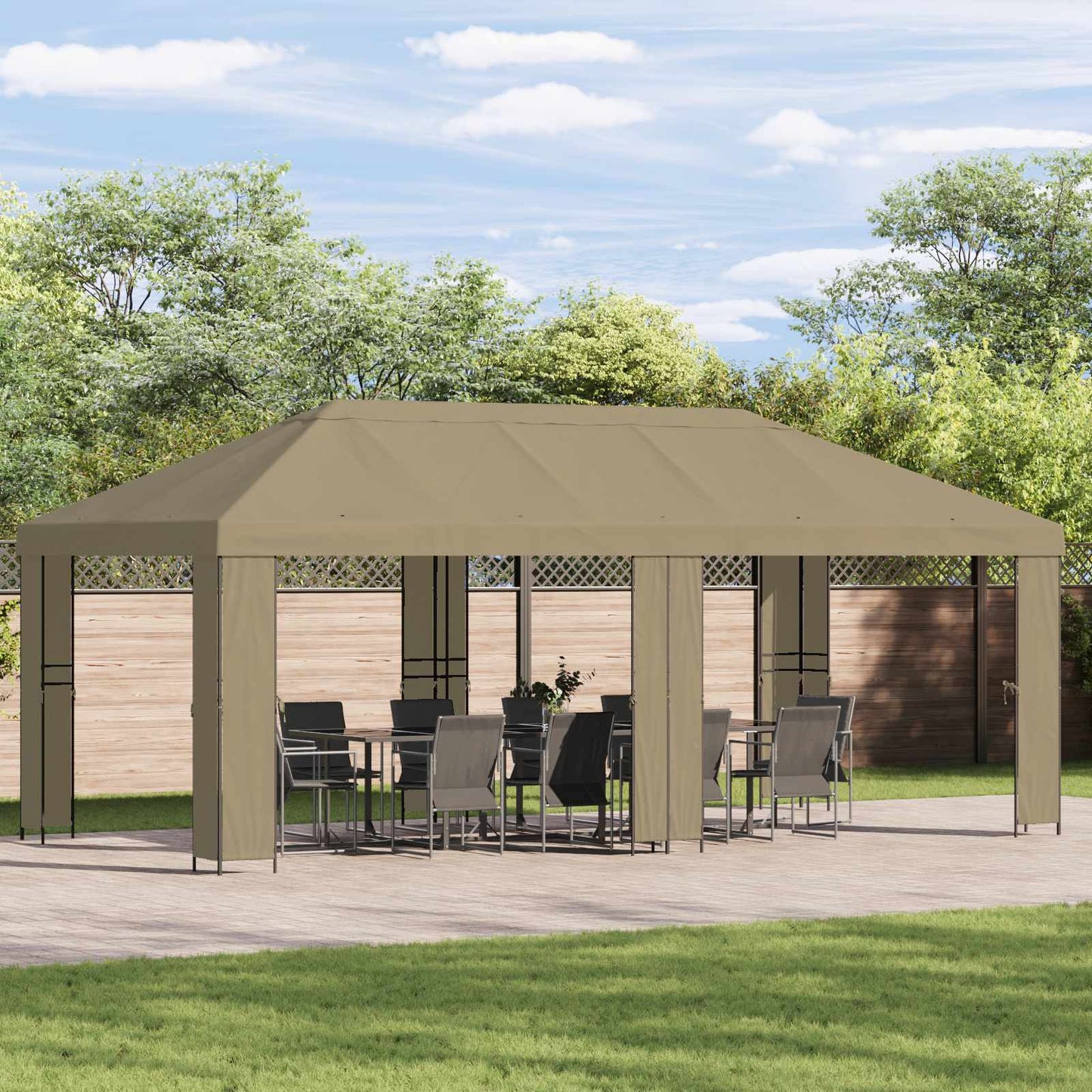 Gazebo Deksel 6 x 3 m Beige Polyester 190 gsm